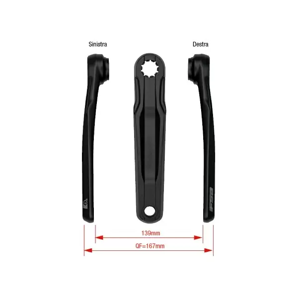 Bielas ebike ISIS CK-762/IS compatible con Bosch Gen4 / Yamaha PWX 175mm negro #1
