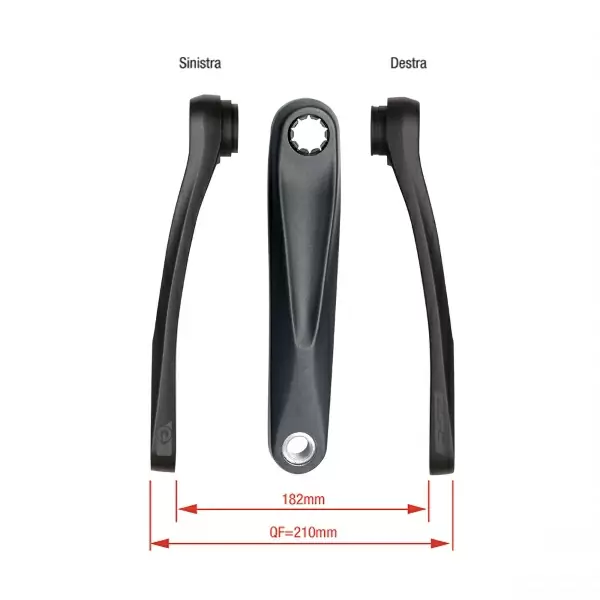 Par de bielas E-Bike CK-AL-8/IS Yamaha PW-X 170 mm negro - image