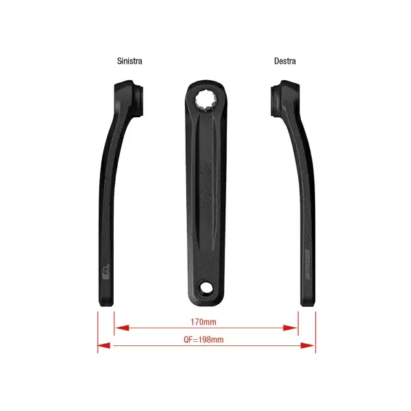 CK-320 BNI E-Bike Manivelles Compatible avec Moteur Bosch Gen3 175mm #1
