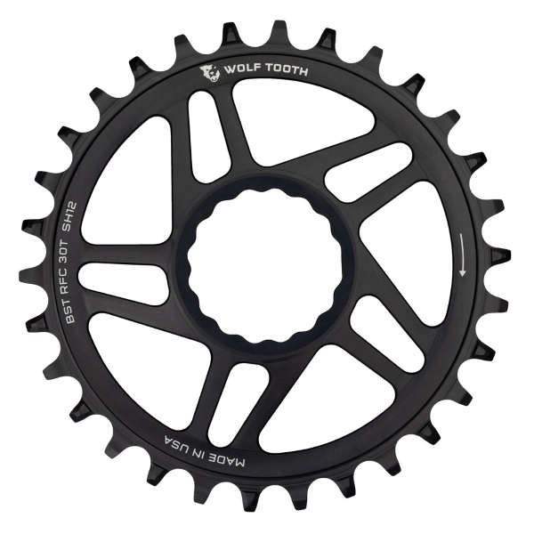 Race Face Direct Mount Crown kompatibel Shimano 12v Drop Stop ST 30d Schwarz