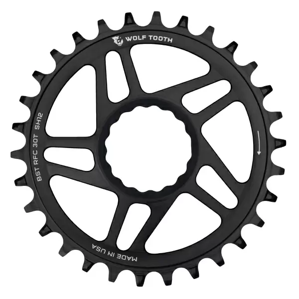 Race Face Direct Mount Crown kompatibel Shimano 12v Drop Stop ST 30d Schwarz - image