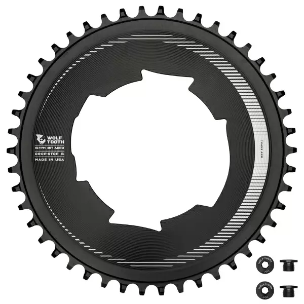 Corona Aero BCD 107 Compatibile Sram 12v Drop Stop 46d Nero - image