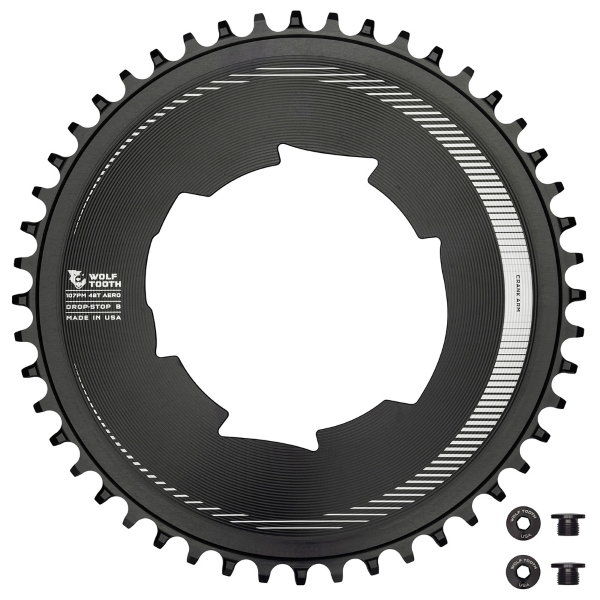 Plato Aero BCD 107 Compatible Sram 12v Drop Stop B 48T Negro