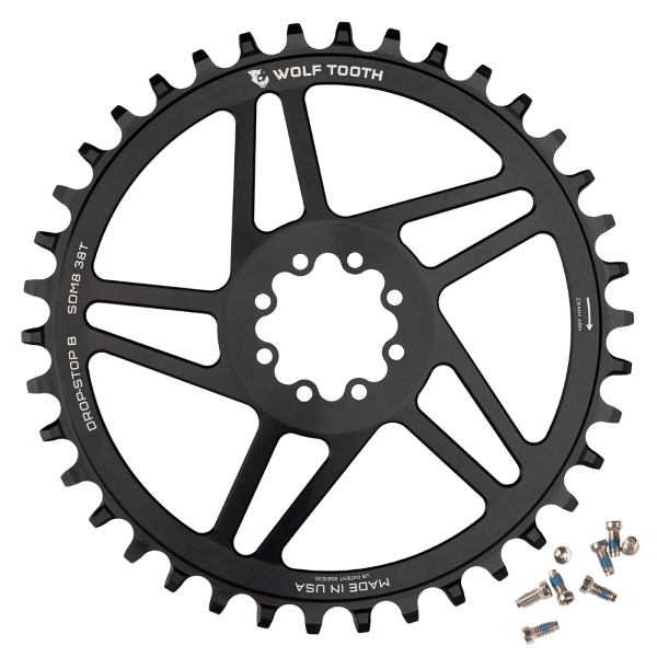 Corona Montaje Directo 8 Agujeros Compatible Sram T-Type 12v Drop Stop B 36D Negro