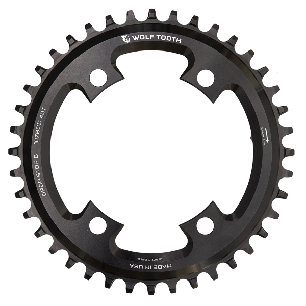 Plateau BCD 107 4 Trous Compatible Sram 12/13v Drop Stop B 42d Noir