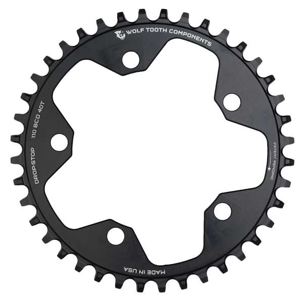 Plato BCD 110 5 Orificios Compatible Sram 12v Drop Stop B 40d Negro