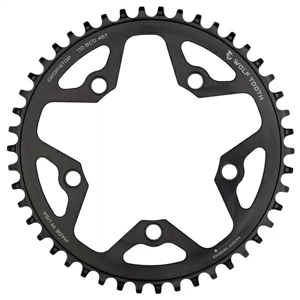 Plato BCD 110 5 Orificios Compatible Sram 12v Drop Stop B 46d Negro - image