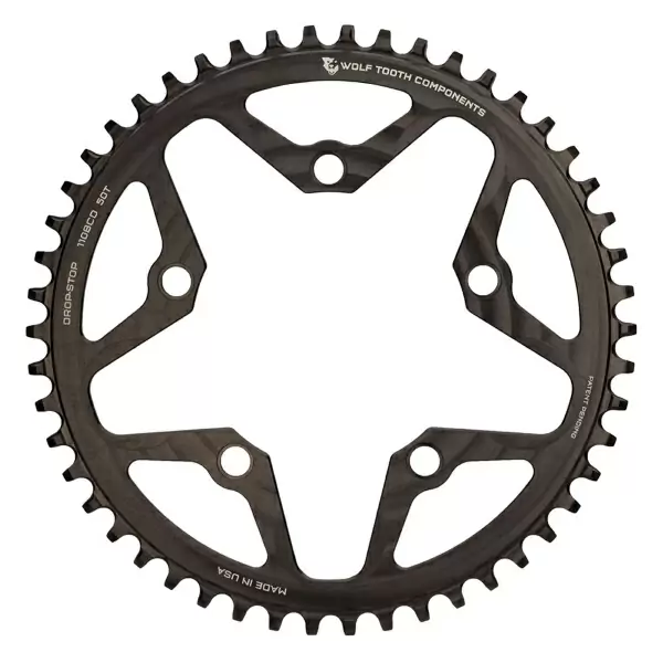 Corona BCD 110 5 Fori Compatibile Sram 12v Drop Stop B 50d Nero - image