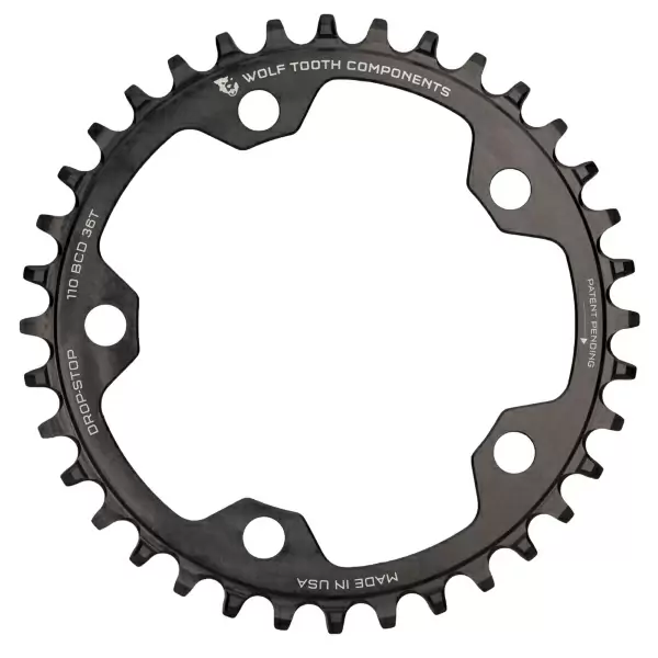 Plato BCD 110 5 Orificios Compatible Sram 12v Drop Stop B 52D Negro - image