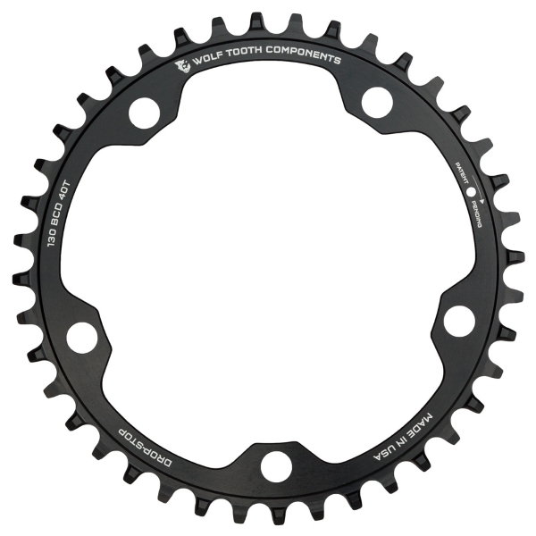 Plato BCD 130 5 Orificios Compatible Sram 12v Drop Stop B 44d Negro