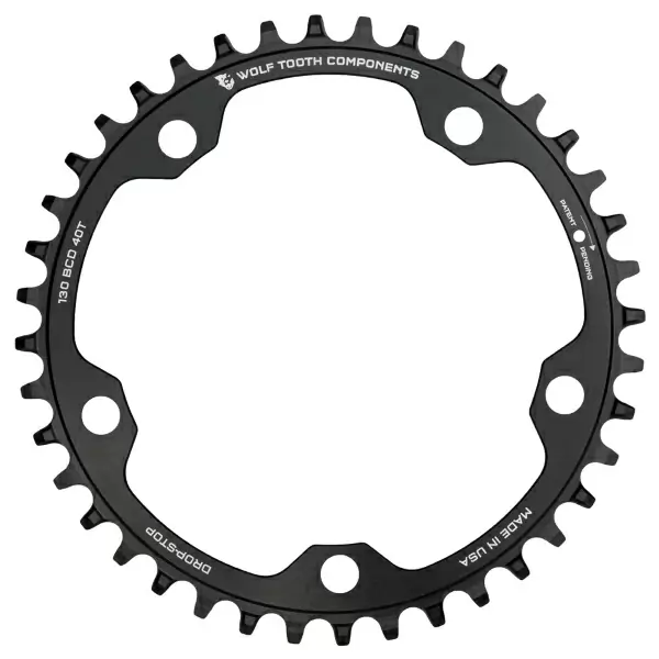 Plato BCD 130 5 Orificios Compatible Sram 12v Drop Stop B 44d Negro - image