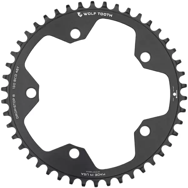 Plateau BCD 130 5 Trous Compatible Sram 12v Drop Stop B 46d Noir - image