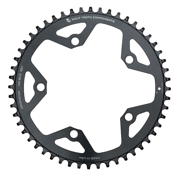 Kettenblatt BCD 130 5 Löcher kompatibel Sram 12v Drop Stop B 52d Schwarz