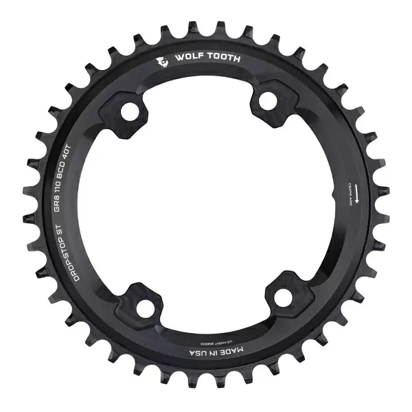 Plato BCD 110 4 Orificios Compatible Shimano 12v Drop Stop ST 40D Negro - image