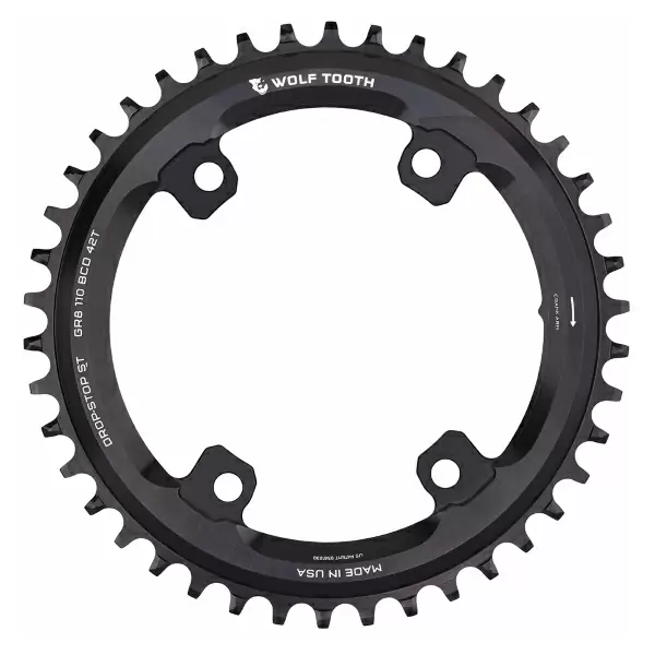 Plato BCD 110 4 Orificios Compatible Shimano 12v Drop Stop ST 42D Negro - image