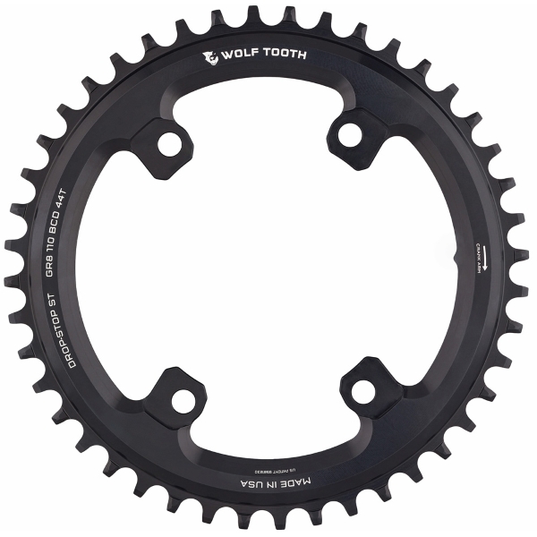 Corona BCD 110 4 Fori Compatibile Shimano 12v Drop Stop ST 44D Nero