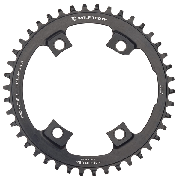 Plato Gravel BCD 110 4 Orificios Compatible 11/12v Drop Stop B 44T Negro