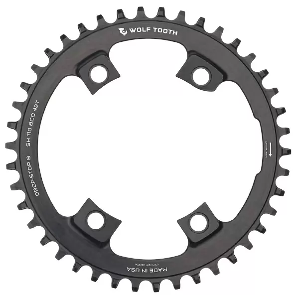 Plato Gravel BCD 110 4 Orificios Compatible 11/12v Drop Stop B 44T Negro - image