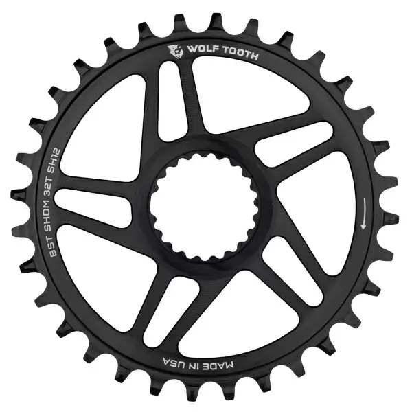 Direkt montiertes Kettenblatt, kompatibel mit Shimano 12 V Drop Stop 34d, Schwarz - image
