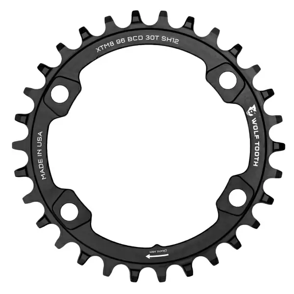 Plato BCD 96 4 Orificios Compatible Shimano 11v Drop Stop ST 30D Negro - image