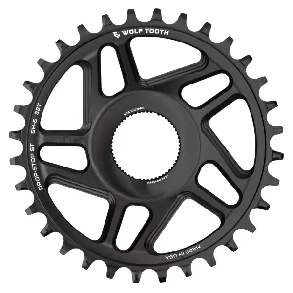 Prato de montagem direta para bicicleta elétrica compatível com Shimano 11/12v Drop Stop B 32D preto - image