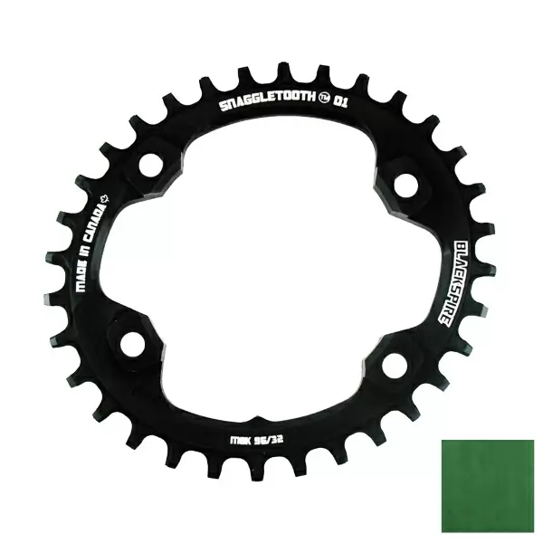 Snaggletooth Plato estrecho/ancho ovalado 96/30T Shimano XT M8000 Verde #1