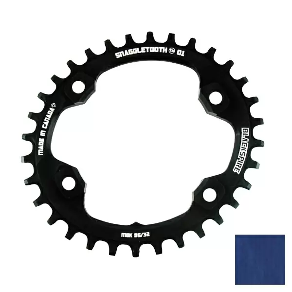 Snaggletooth Narrow/Wide Oval Kettenblatt 96/32T Shimano XT M8000 Blau #1