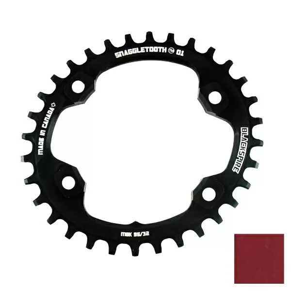 Snaggletooth Narrow/Wide Oval Chainring 96/34T Shimano XT M8000 Red #1