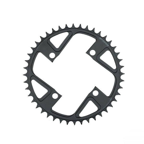 Plato Megatooth e-bike Acero BCD 104mm 4 Agujeros Shimano 1x11/12v 44D negro WB498
