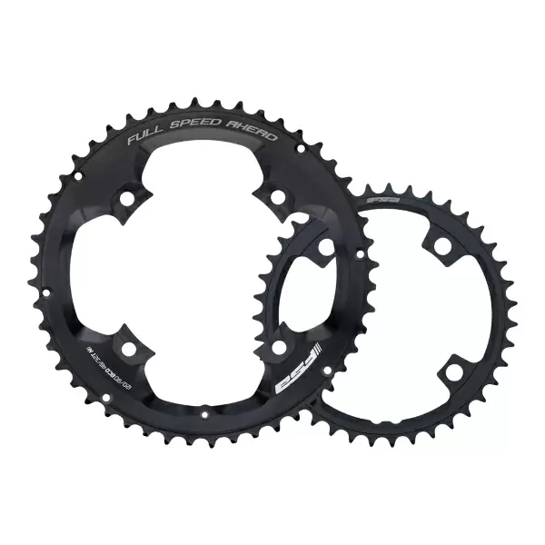 Pair of POWERBOX BCD chainrings 120/90mm 4 Holes 2x11v 48-32D - image