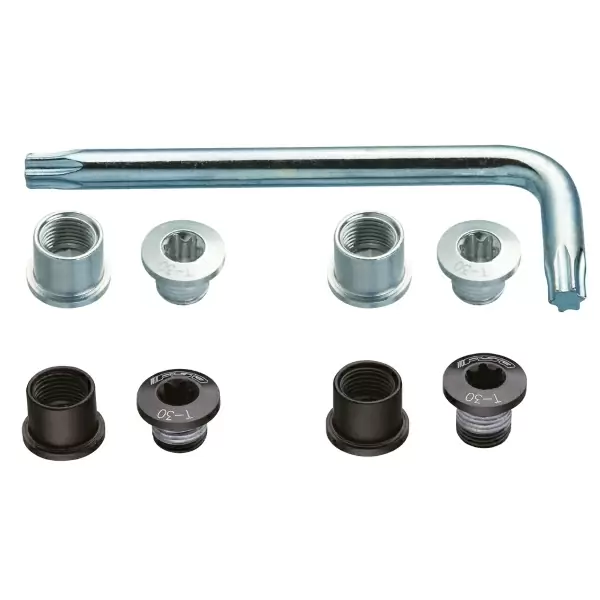 Kit visserie pour triple plateau avec clé noire 12 pièces VTT #1