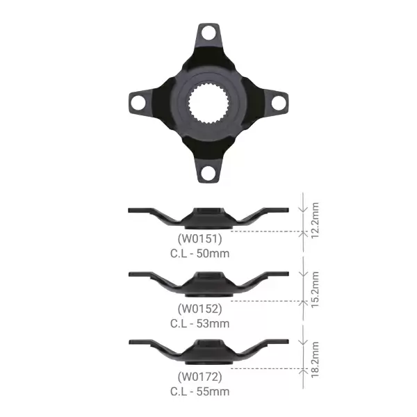 Plateau Spider pour vélo électrique Bosch Gen4 12v et ligne de chaîne Oli Edge 50mm, décalage 12,2mm #1