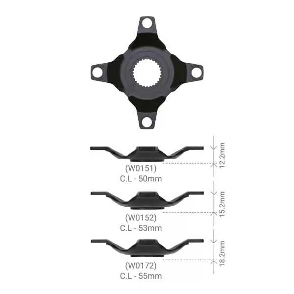 Plateau Spider E-Bike pour Bosch Gen4 12v et ligne de chaîne Oli Edge 53mm déport 15,2mm W0152 #1