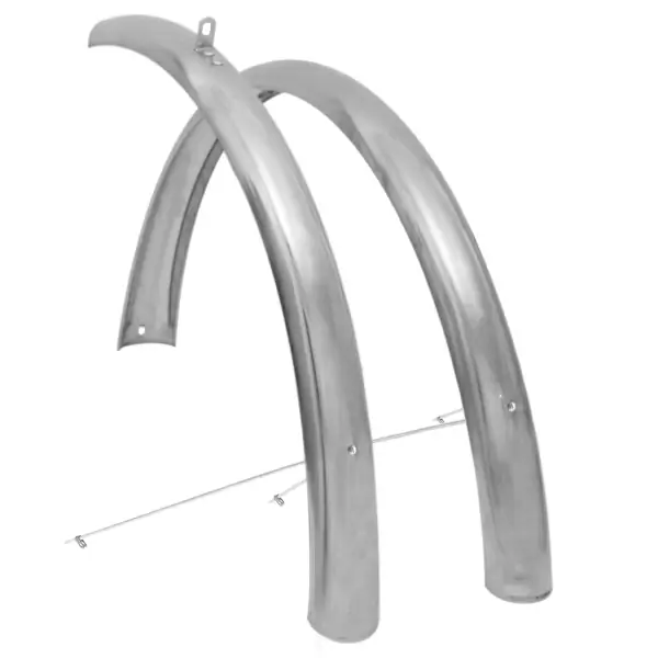 51mm 28' INOX metal fenders 'touring' with assembling parts #1