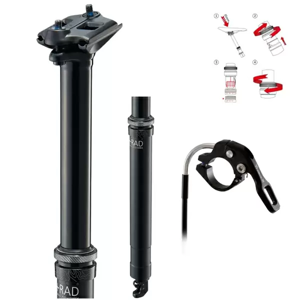 Dropper seatpost internal cable routing JD-YSI05J 30.9x409mm Variable travel 95/125mm #1