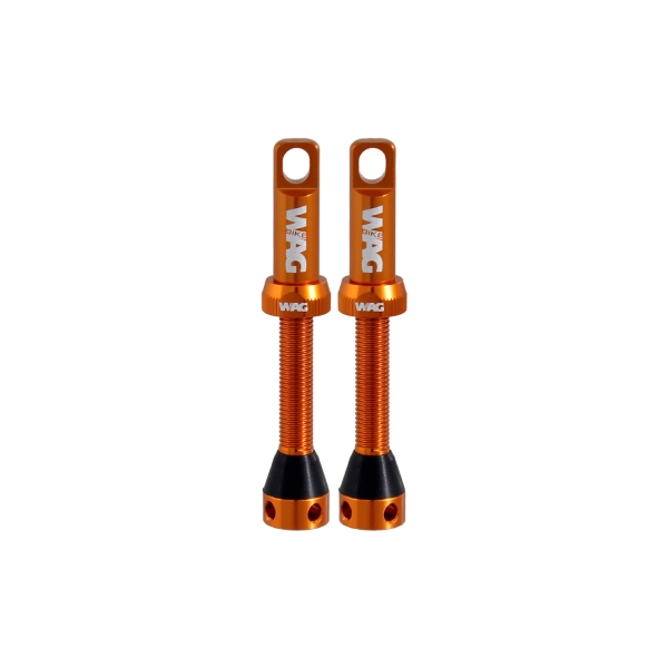 Coppia Valvola Tubeless Alluminio 44Mm, Arancione