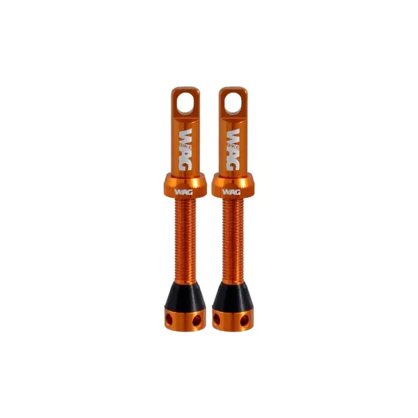 Coppia Valvola Tubeless Alluminio 44Mm, Arancione - image