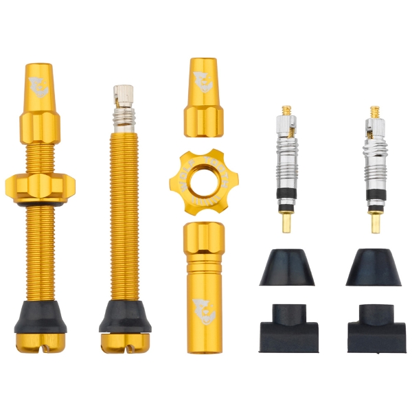 Pair of Tubeless Valves 44mm Gold
