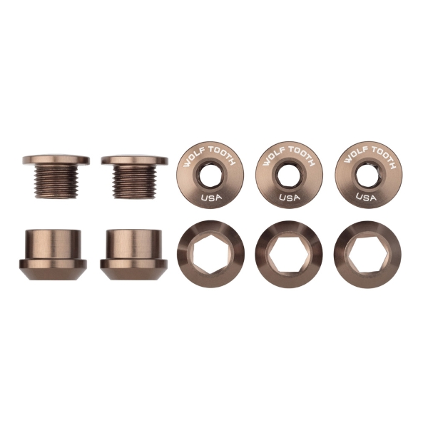 Kronenschrauben- und Muttern-Set 6 mm M8 x 0,75 Beige 5 Stück