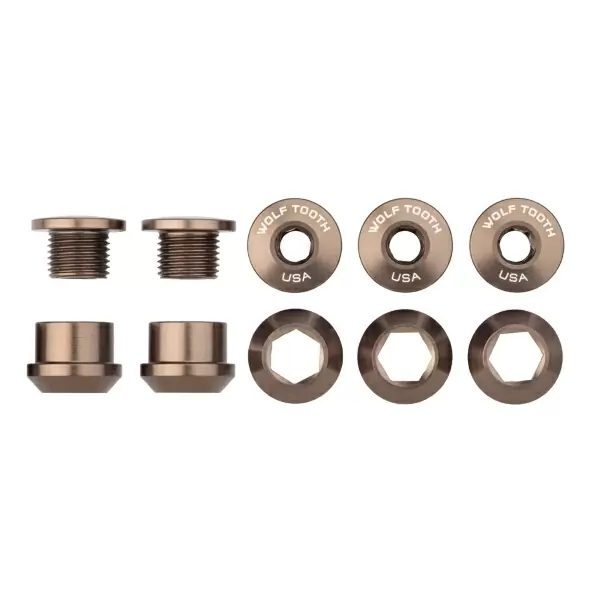 Kronenschrauben- und Muttern-Set 6 mm M8 x 0,75 Beige 5 Stück - image