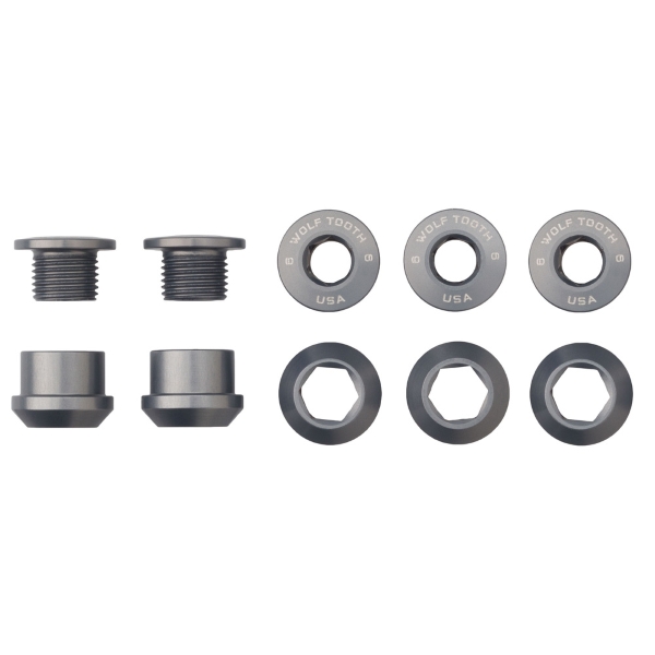 Kronenschrauben- und Muttern-Set, 6 mm, M8 x 0,75, Grau, 5 Stück