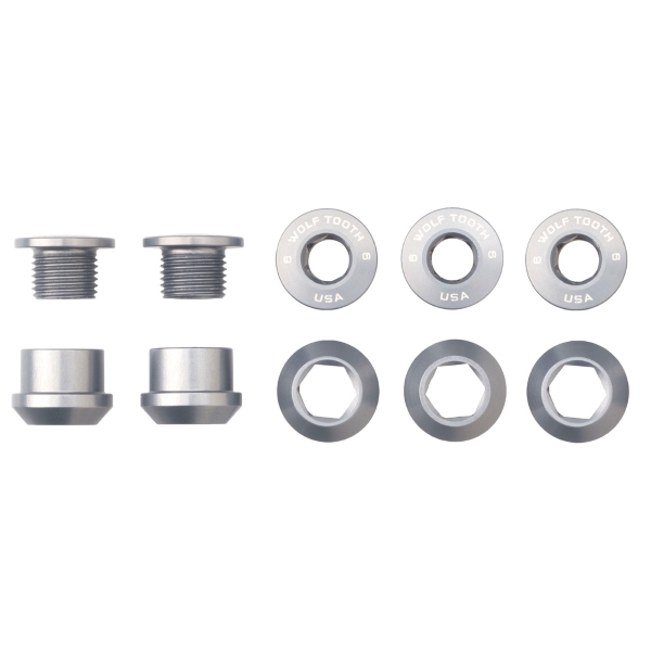 Kit Vis et Écrous Couronne 6mm M8x0.75 Argent 5pcs