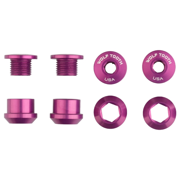 Kit Tornillos y Tuercas Corona 6mm M8x0.75 Morado 4uds