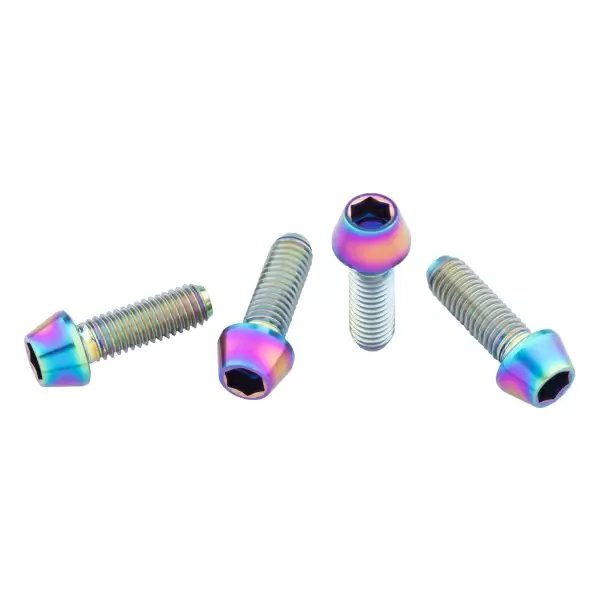 Kit Viti Portaborraccia In Titanio M5x0,8mmx15mm Rainbow 4pz - image