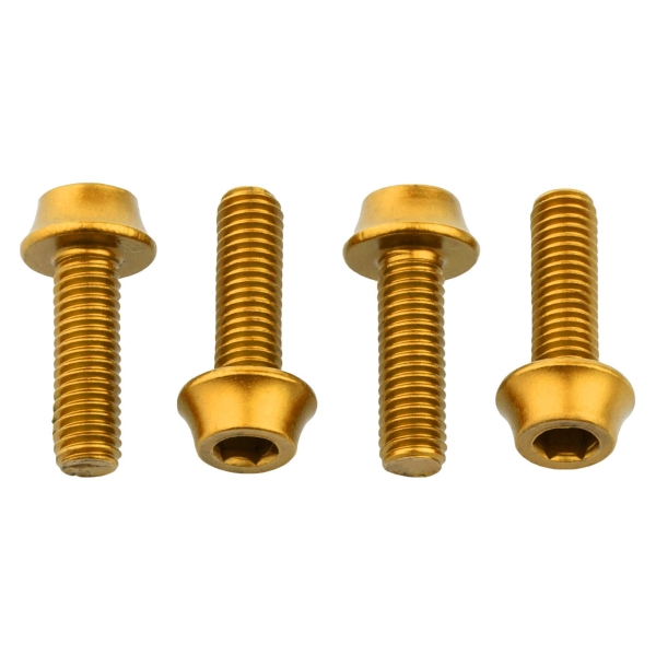 Kit de tornillos para portabotellas dorado 4 piezas