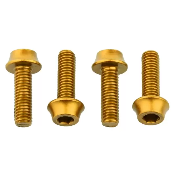 Kit de tornillos para portabotellas dorado 4 piezas - image