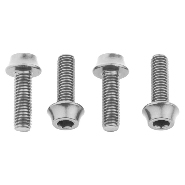Kit de parafuso porta-garrafa prateado 4 unidades