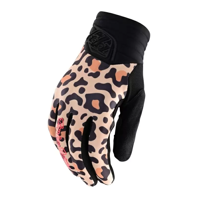 MTB -Handschuhe Luxus Leoparden belüftet und elastiziert von orange Frau Schnitt l l #1
