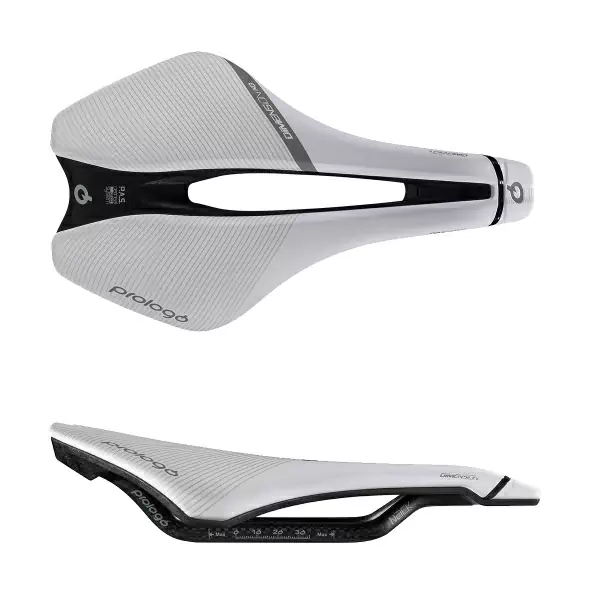 Dimensão do selim Nack 143 branco carbono #1