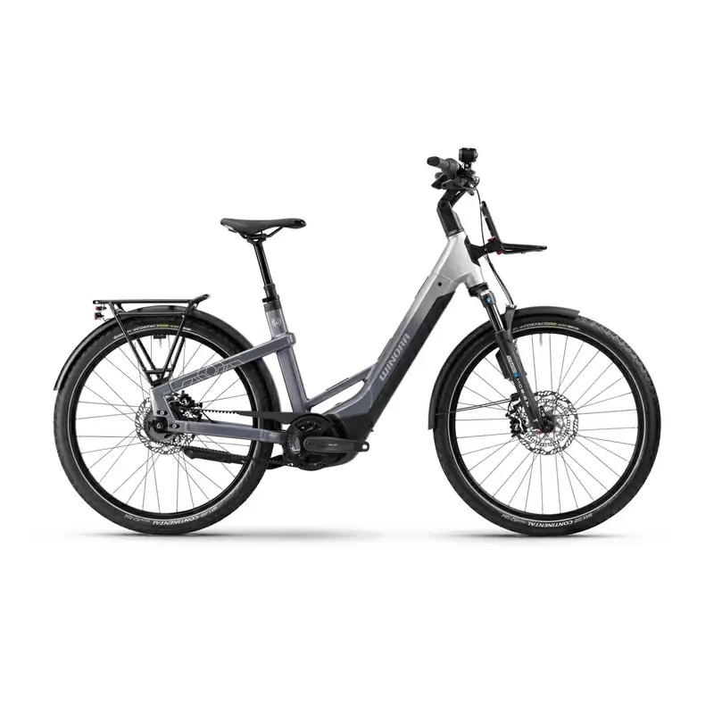 Yakun R5 Pro ABS Low 27,5'' 1v 80mm 800Wh Bosch Performance CX Bianco/Grigio 2025 Taglia S - image